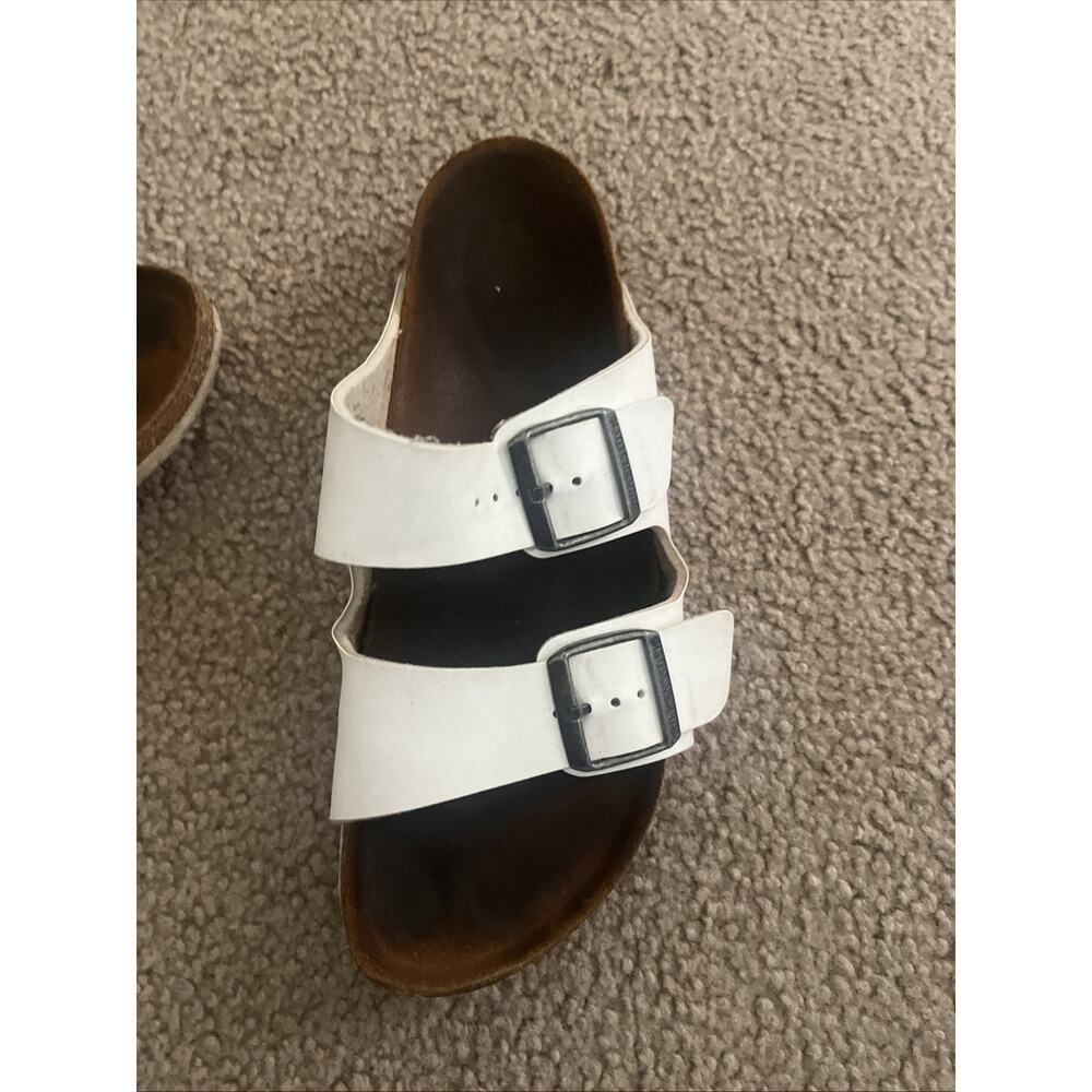Birkenstock White Women's Arizona Birko-Flor Matte Slip On Sandals Size 40 EU - Picture 5 of 9